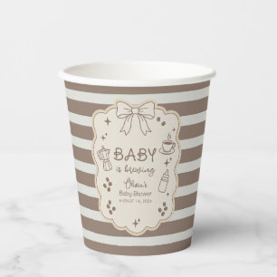 Baby braut Espresso Kaffee Café Baby Shower Pappbecher