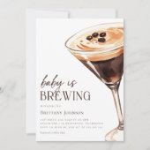 Baby Braut Espresso Martini Baby Dusche Einladung (Vorderseite)