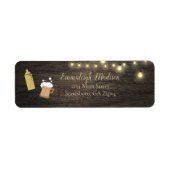 Baby braut Gold Baby Dusche Rücksendeadresse (Vorne)