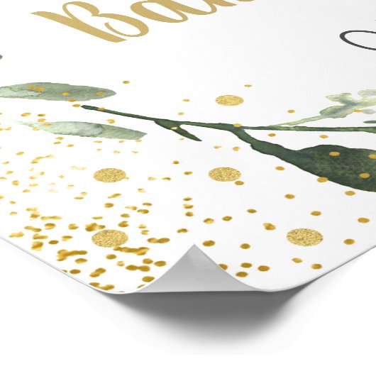 Baby Braut Grün Begrüßungszeichen Poster (Ecke)