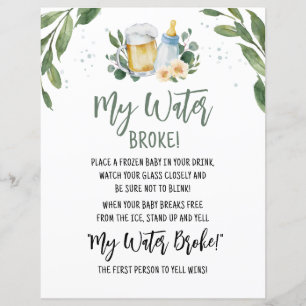 Baby braut Grün mein Wasser-Broke-Spielzeichen