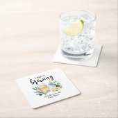 Baby braut grüne Babydusche Rechteckiger Pappuntersetzer (Vor Ort)