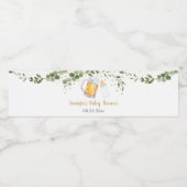 Baby braut grüne Babydusche Wasserflaschenetikett (Einzelnes Label)