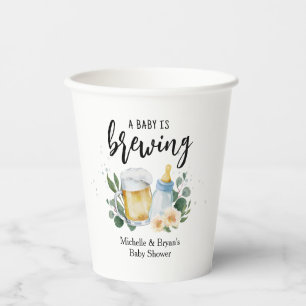Baby Braut Grünes Baby Shower Prost Pappbecher