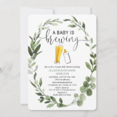 Baby Braut Grünpaare Babydusche Einladung (Vorderseite)