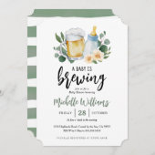 Baby braut Grünpflanzen Babydusche Einladung (Vorne/Hinten)