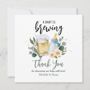 Baby braut Grünzeug Baby Shower Dankeskarten Einladung
