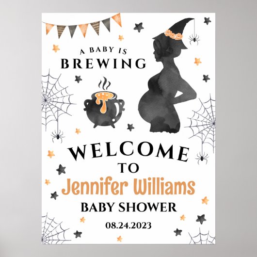 Baby braut Halloween Baby Dusche Begrüßungszeichen Poster (Vorne)