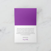 Baby braut Halloween Baby Dusche Dankeskarte (Innenseite)