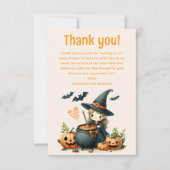 Baby braut Halloween-Babydusche Dankeskarte (Vorderseite)