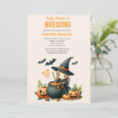 Baby braut Halloween Babydusche Einladung (Stehend Vorderseite)
