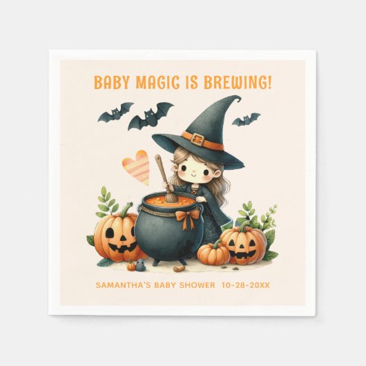 Baby braut Halloween-Babydusche Serviette (Vorderseite)
