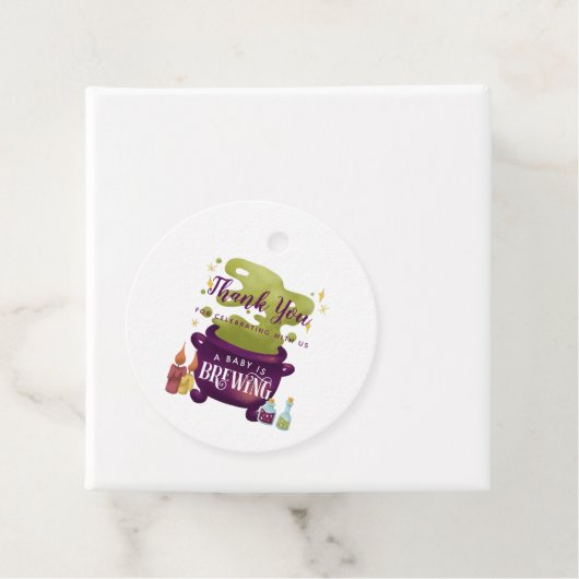 Baby braut Halloween Cauldron Babydusche Geschenkanhänger (Beispiel)