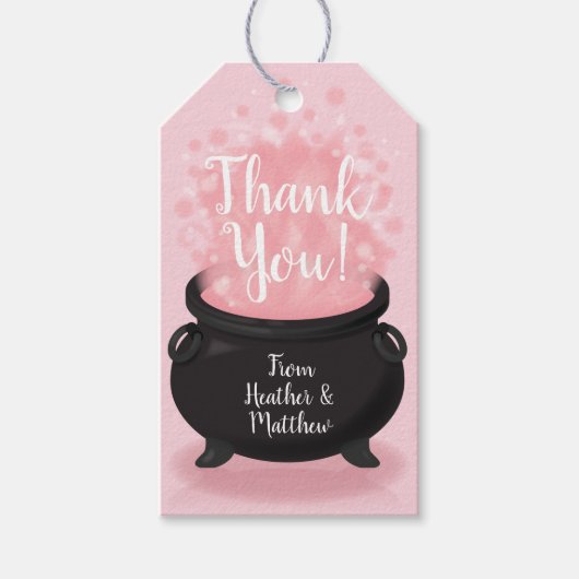 Baby braut Halloween Dusche Pink Girl Geschenkanhänger (Vorderseite)