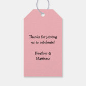 Baby braut Halloween Dusche Pink Girl Geschenkanhänger (Rückseite)