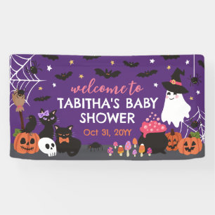 Baby Braut Halloween Girl Babydusche Willkommen Banner
