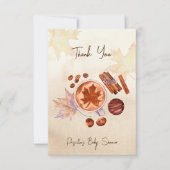 Baby braut Herbstdusche Baby Dankeskarte (Vorderseite)