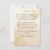 Baby braut Herbstdusche Baby Dankeskarte (Rückseite)