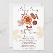 Baby braut Herbstdusche Baby Einladung (Vorderseite)