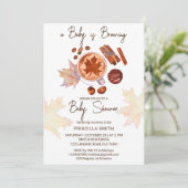 Baby braut Herbstdusche Baby Einladung (Stehend Vorderseite)