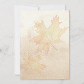 Baby braut Herbstdusche Baby Einladung (Rückseite)