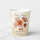 Baby braut Herbstdusche Baby Pappbecher (Rückseite)