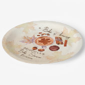 Baby braut Herbstdusche Baby Pappteller (Schrägansicht)