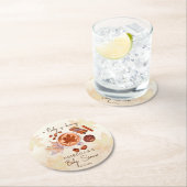 Baby Braut Herbstdusche bevorzugt Runder Pappuntersetzer (Vor Ort)