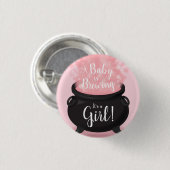Baby braut Hexendusche Gothic Pink Girl Button (Vorne & Hinten)