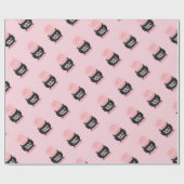 Baby braut Hexendusche Gothic Pink Girl Geschenkpapier (Flach)