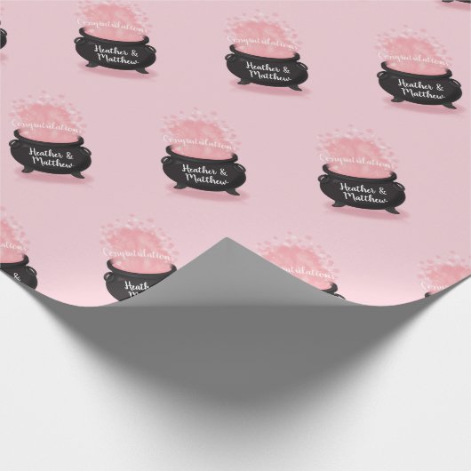 Baby braut Hexendusche Gothic Pink Girl Geschenkpapier (Ecke)
