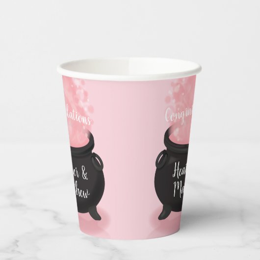 Baby braut Hexendusche Gothic Pink Girl Pappbecher (Links)