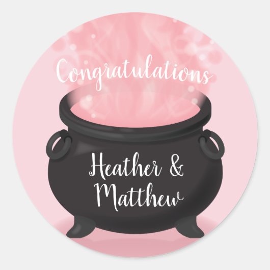 Baby braut Hexendusche Gothic Pink Girl Runder Aufkleber (Vorderseite)