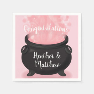 Baby braut Hexendusche Gothic Pink Girl Serviette