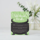 Baby braut Hexendusche Halloween Begleitkarte (Stehend Vorderseite)