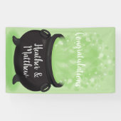 Baby Braut Hexendusche Halloween Cauldron Banner (Horizontal)