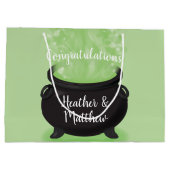 Baby Braut Hexendusche Halloween Cauldron Große Geschenktüte (Rückseite)