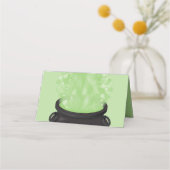 Baby Braut Hexendusche Halloween Cauldron Platzkarte (Vorderseite)