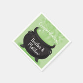 Baby Braut Hexendusche Halloween Cauldron Serviette (Ecke)