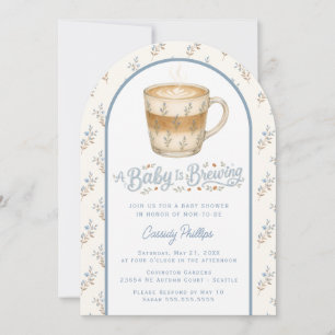 Baby Braut Kaffe Baby Shower Einladung