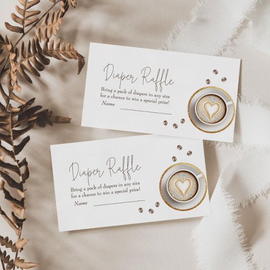 Baby Braut Kaffee Baby Dusche Windel Raffle Begleitkarte