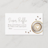 Baby Braut Kaffee Baby Dusche Windel Raffle Begleitkarte (Vorderseite)
