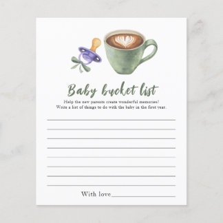 Baby braut Kaffee - Baby-Eimer-Liste
