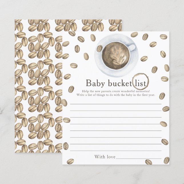 Baby braut Kaffee - Baby-Eimer-Liste (Vorne/Hinten)