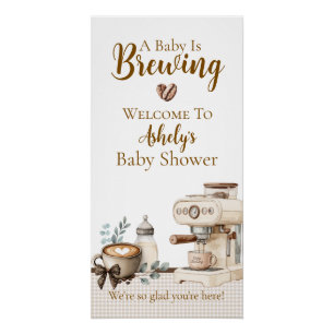 Baby braut Kaffee Baby Shower Banner Poster