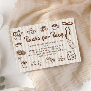 Baby braut Kaffee Baby Shower Bücher für Baby Begleitkarte