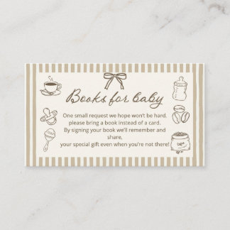 Baby braut Kaffee Baby Shower Bücher für Baby Begleitkarte