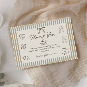 Baby braut Kaffee Baby Shower Dankeskarten Dankeskarte