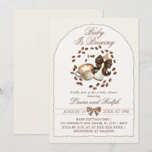 Baby Braut Kaffee Baby Shower  Einladung