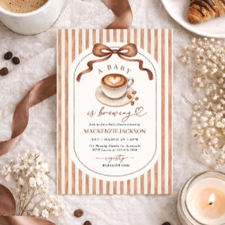Baby braut Kaffee Baby Shower Einladung